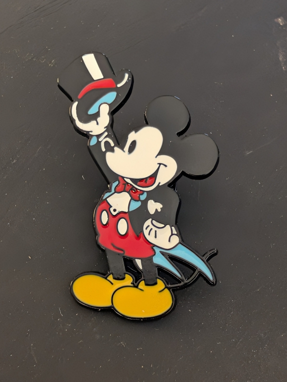 Disney Mickey Mouse Enamel Pin Top Hat Tails Tuxedo Walt World Land Minnie
